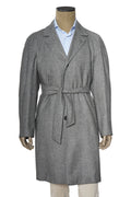 Kiton Herringbone Button Down Overcoat