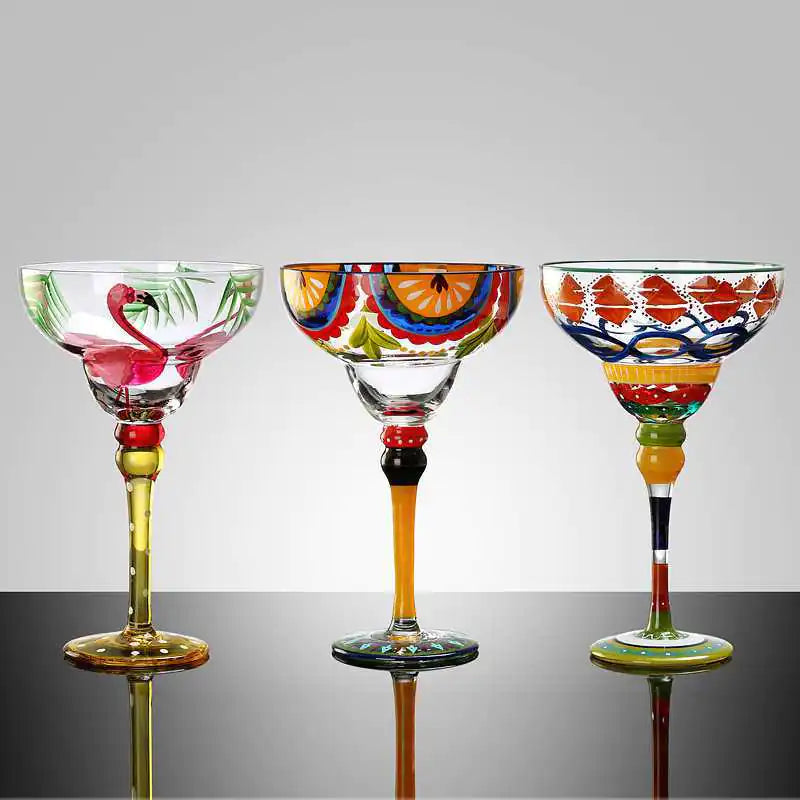 Cristal Handmade Artisan Margarita Glasses