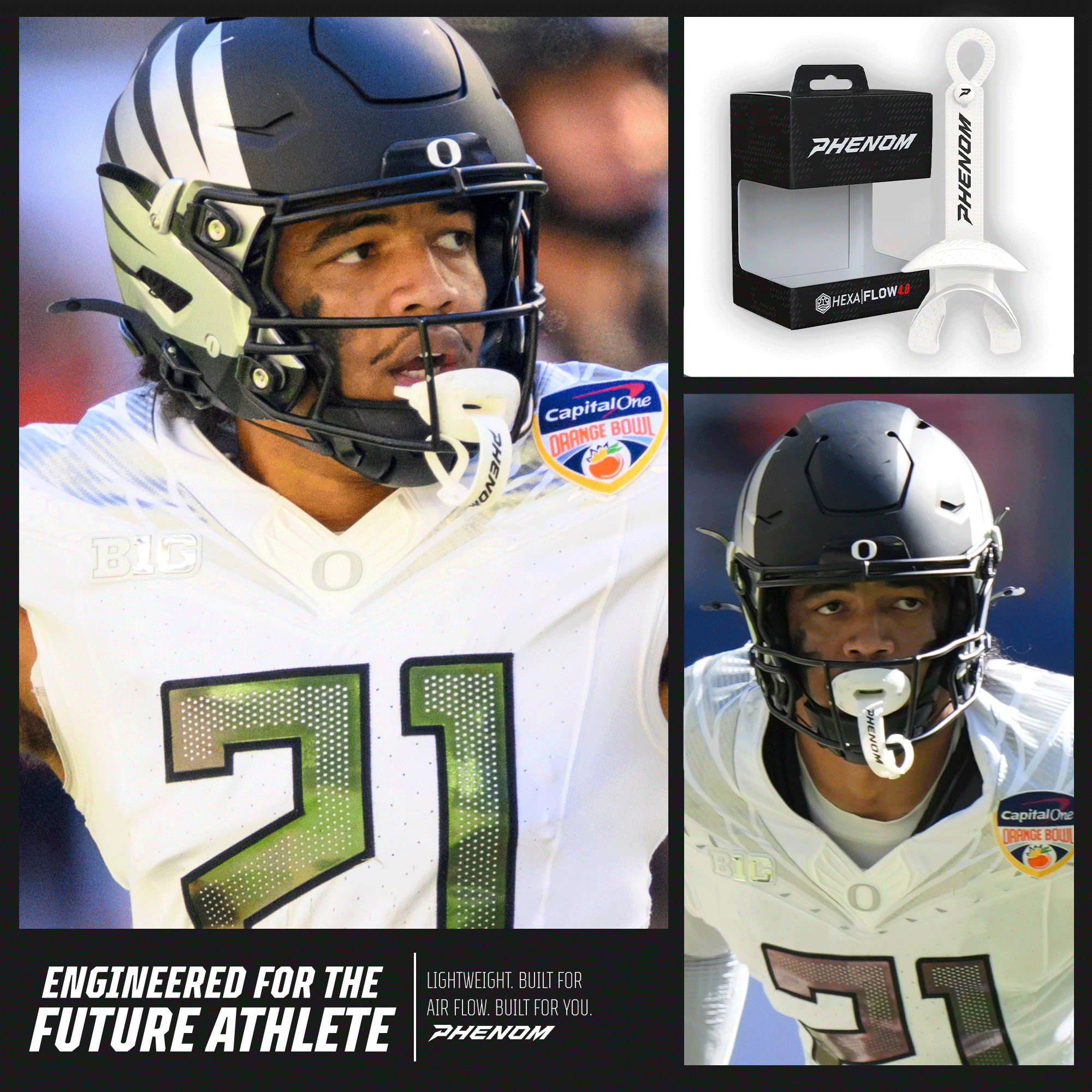 Phenom Elite Hexa-Flow 4.0 Football Mouthguard – Team Color Edition (Adult & Youth)