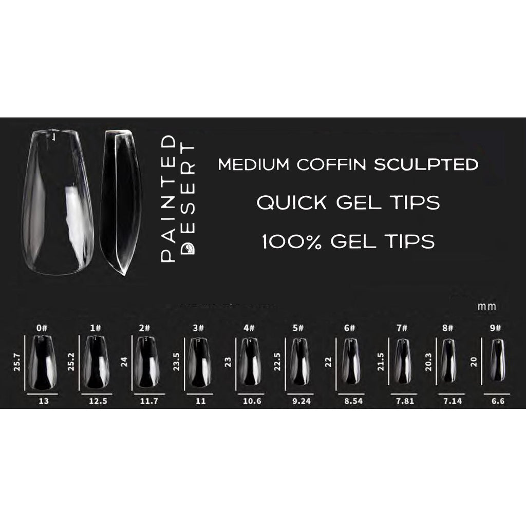 Medium Coffin SCULPTED Quick Gel Tips