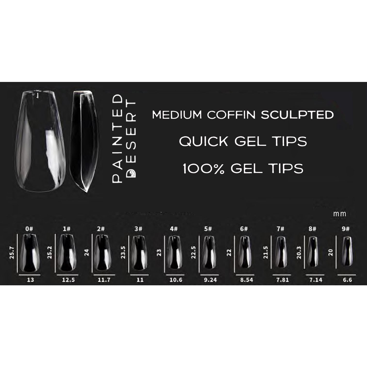 Medium Coffin SCULPTED Quick Gel Tips