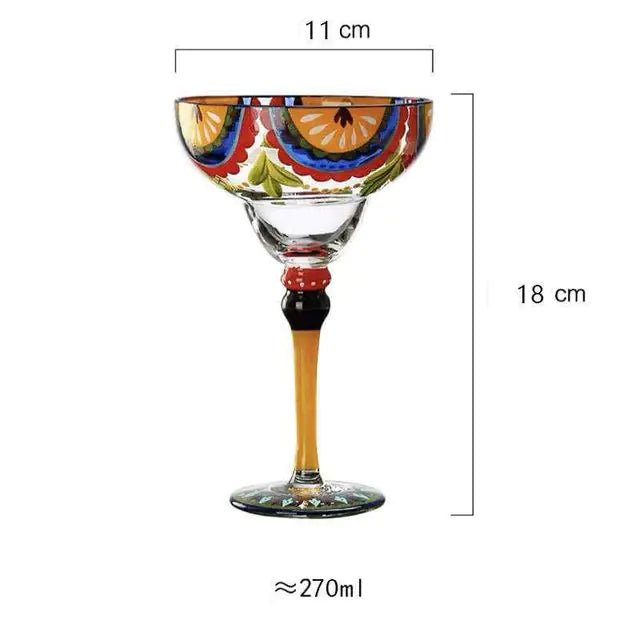 Cristal Handmade Artisan Margarita Glasses