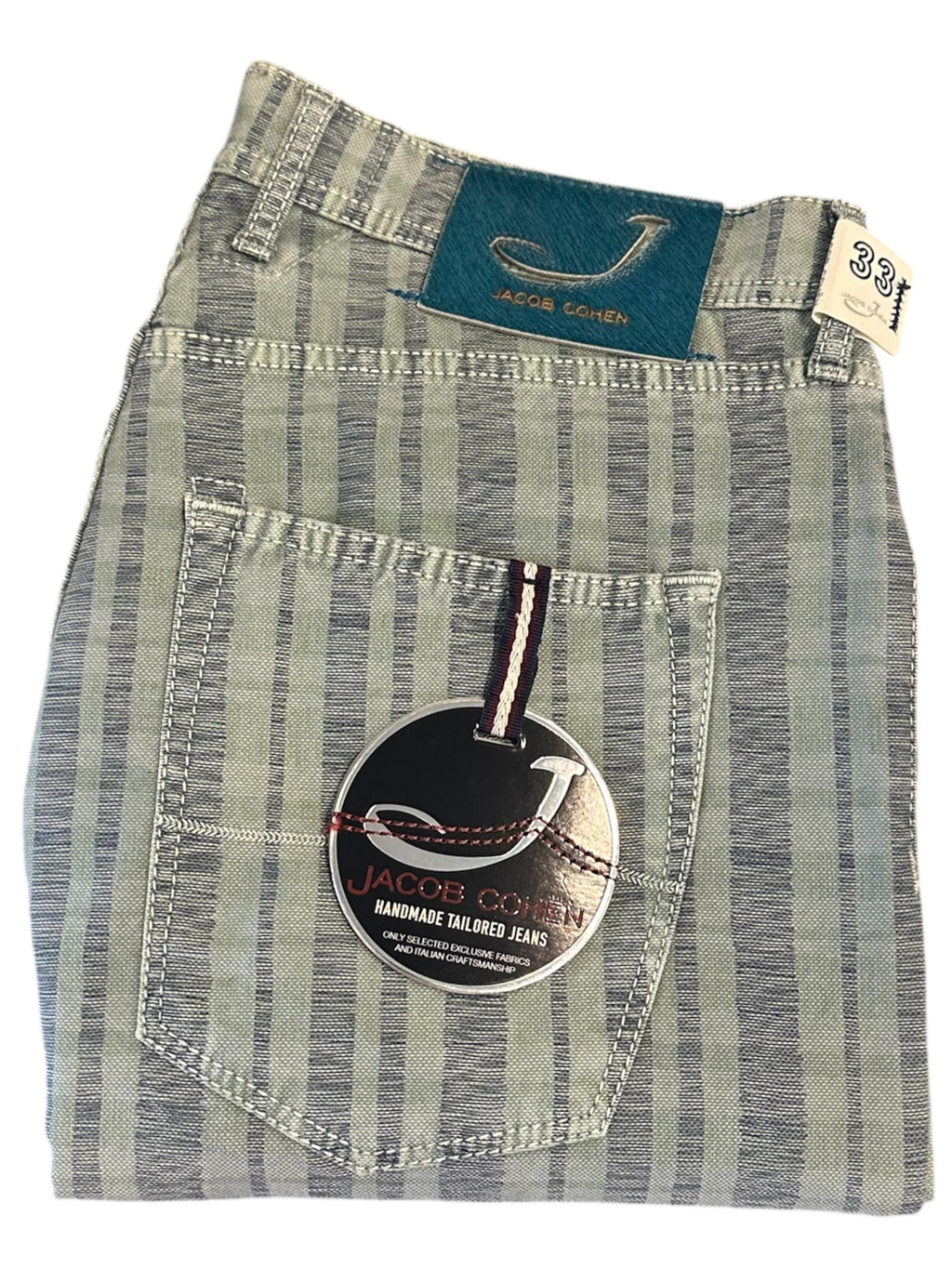 Jacob Cohen Style 656 Jumbo Pinstripe Cotton Pants