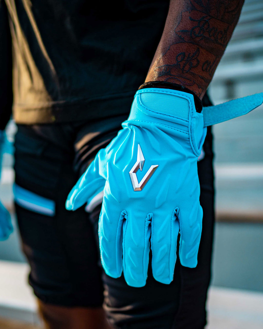 Phenom Elite Quantum Fierce Adult Padded Football Gloves - Team Colors