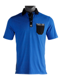 Rockwell Tri-Blend Pocket Polo - Blue