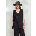 Women's Minimalist Sleeveless Mid-Length Vest