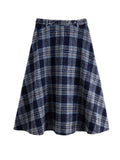 Plus Size Retro Plaid Vest & Skirt Suit
