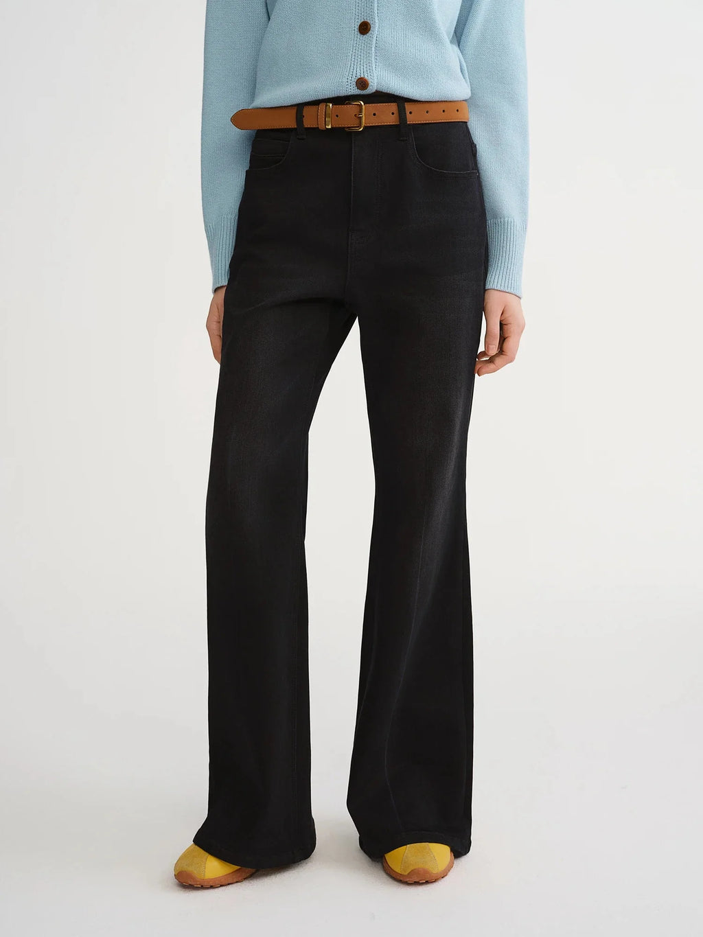 Women’s High-Waist Wide Leg Work Pants Stretchy Office Trousers