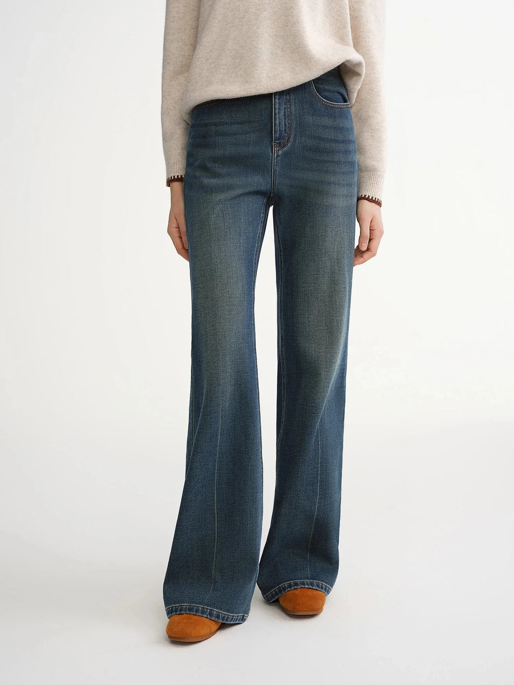 Women’s High-Waist Wide Leg Work Pants Stretchy Office Trousers