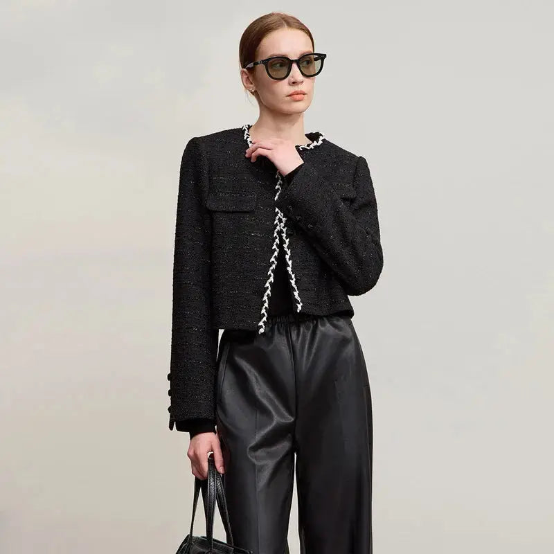 Chic & Versatile Round Neck Jacket for Women