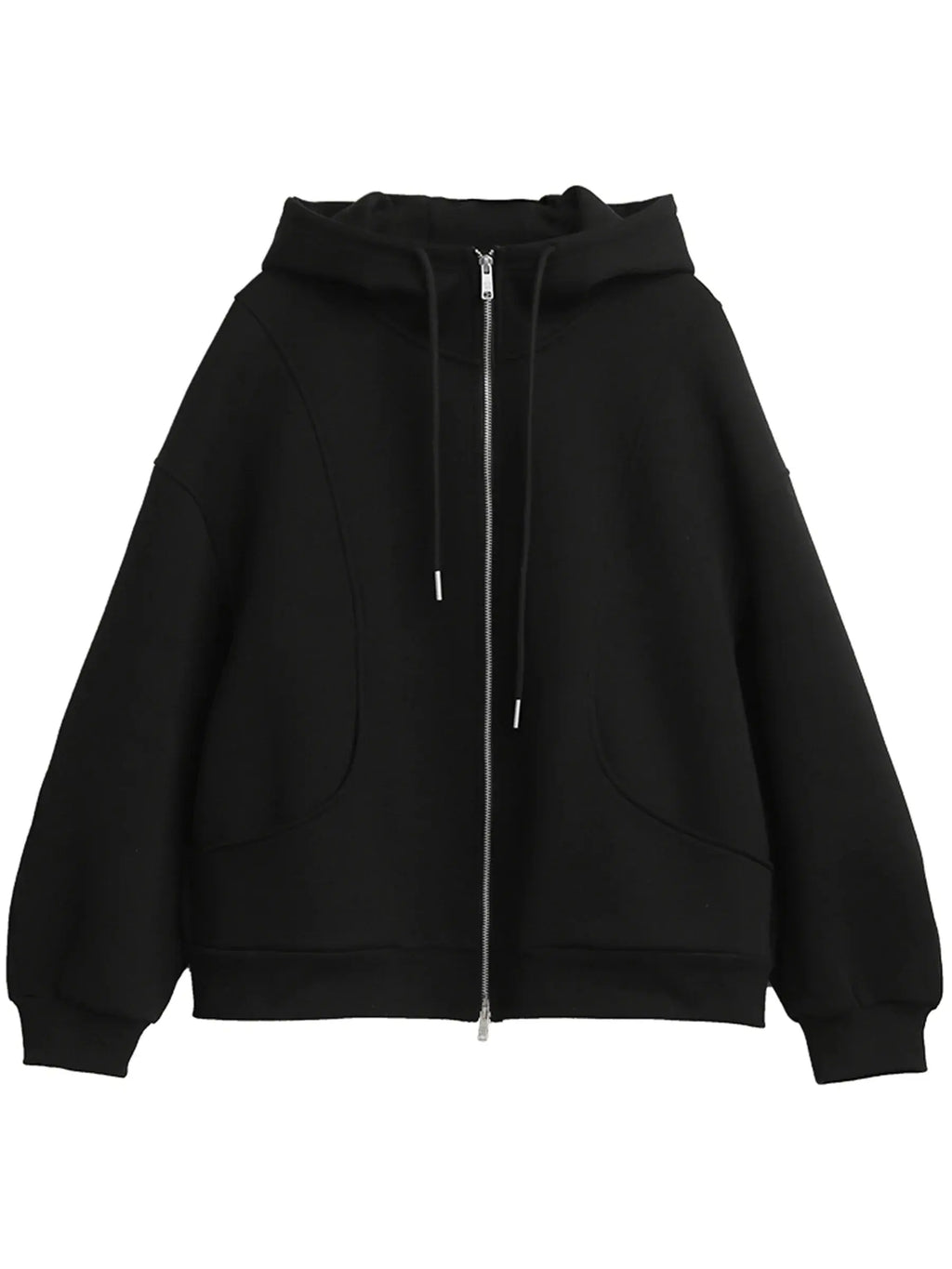 Women's Loose Drawstring Hooded Sweatshirt Jacket