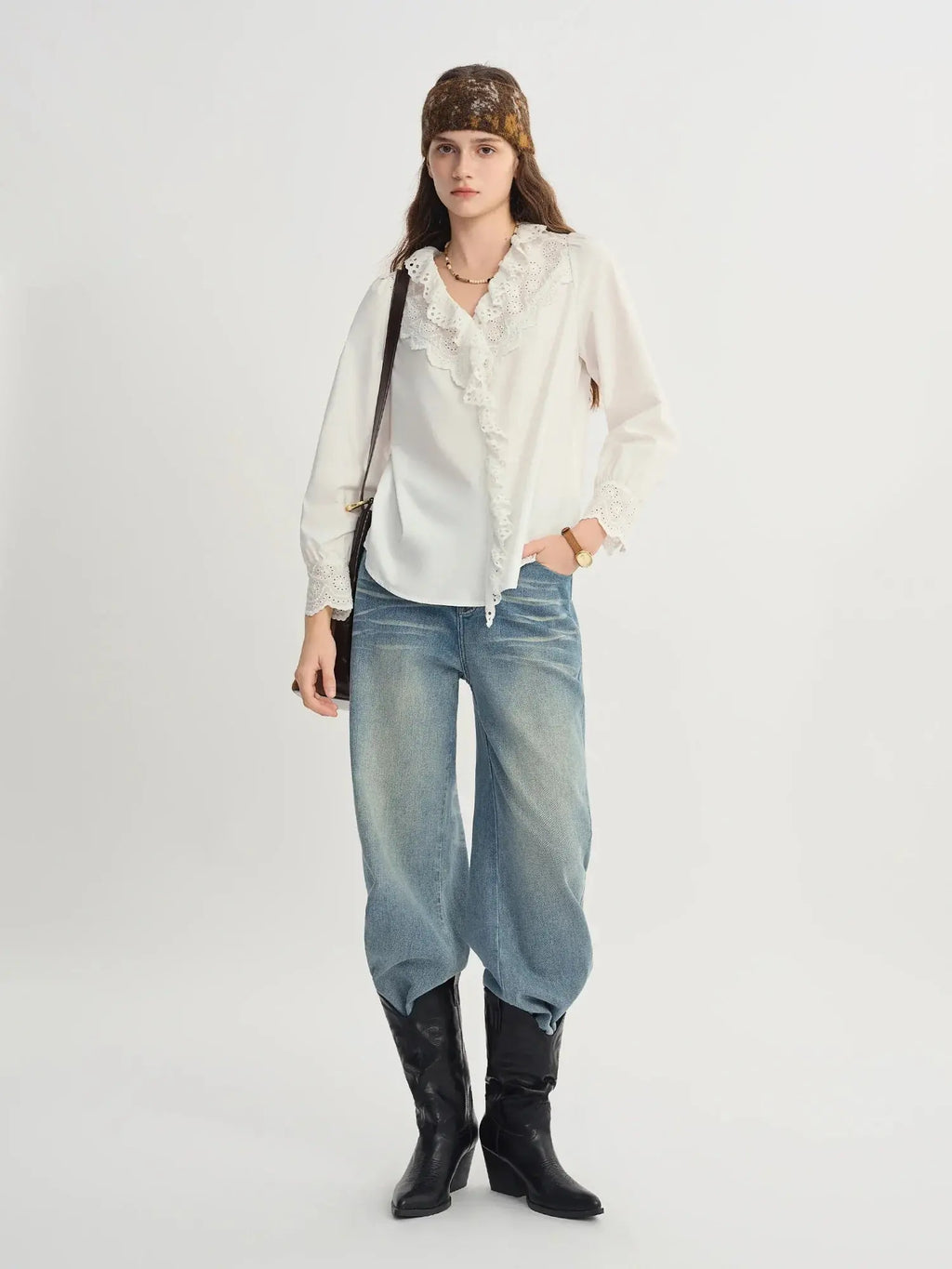 Elegant V-Neck White Shirt