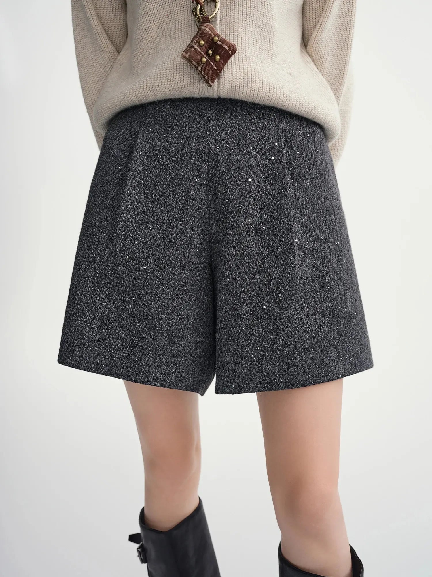 Sparkly Sequin High-Waisted Shorts for Women