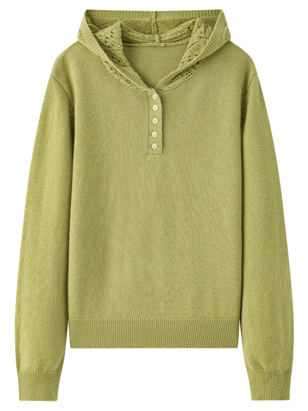 Winter Openwork Hooded Sweater Elegant Knit Pullover