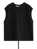 Plus Size French-Style Layered Skirt & Vest Set