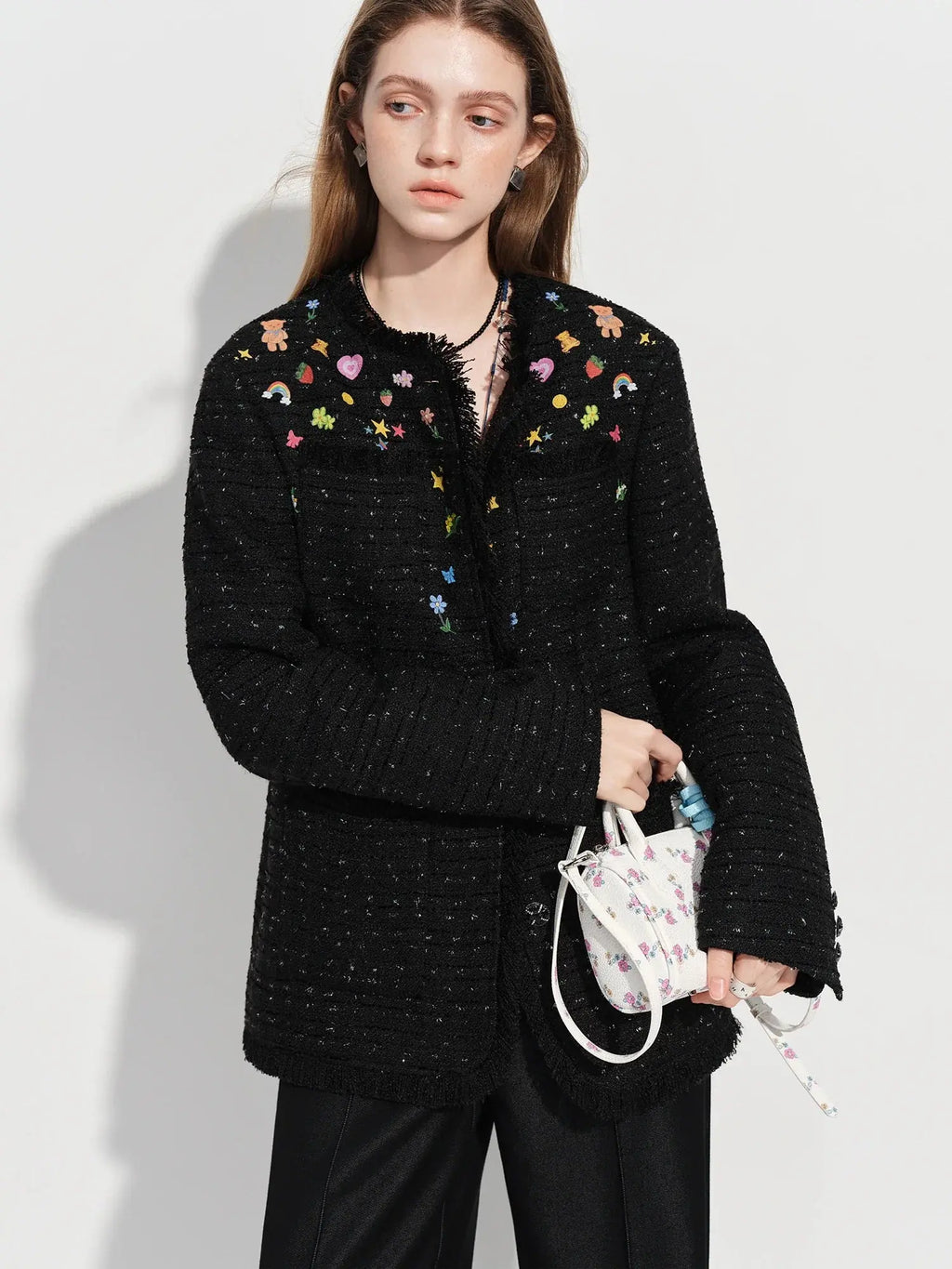 Ins-Style Hand-Painted Short Jacket