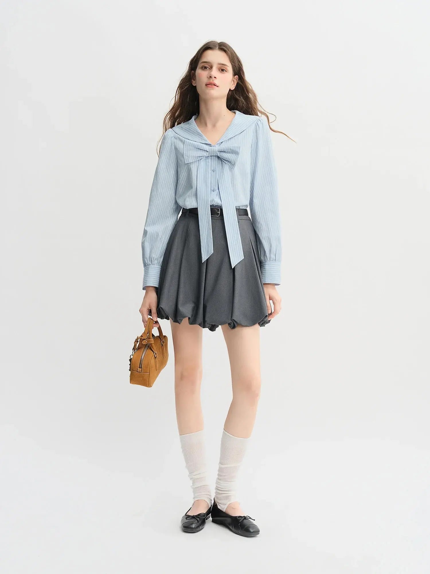 Cozy Chic Plus Size Gray Skirt for Autumn Fashion