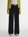 Plus-Size Deconstructivist Workwear Jeans Winter Wide-Leg
