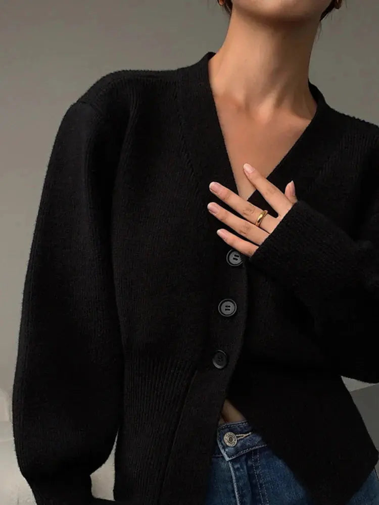 Women's V-Neck Long Sleeve Sweater