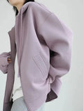 Women's Casual Loose Solid Hooded Overcoat