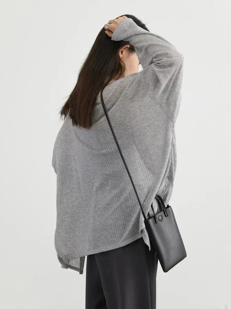 Women's V-Neck Cardigan Sweater for Spring/Summer