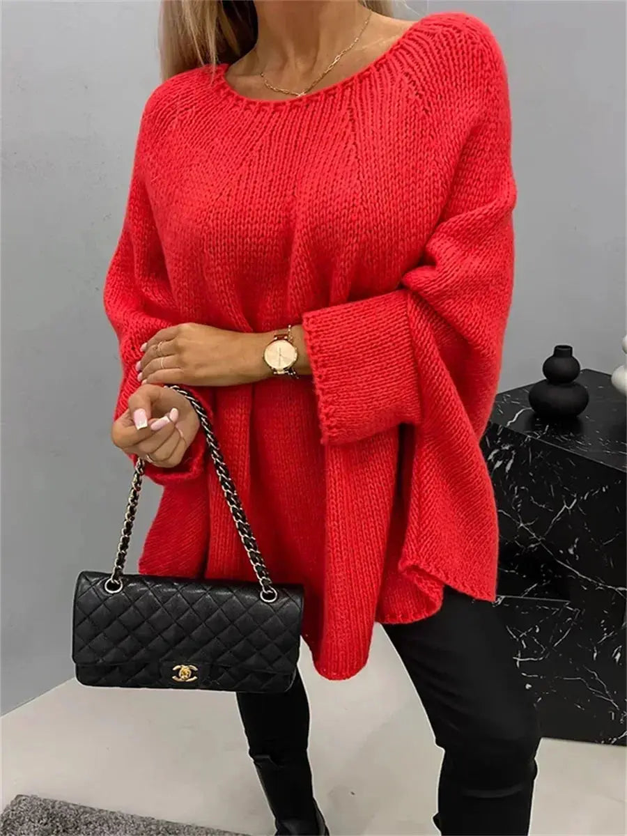 Loose Knit Batwing Sweater