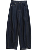High Waist Split Hem Wide Leg Jeans Women’s Loose Denim