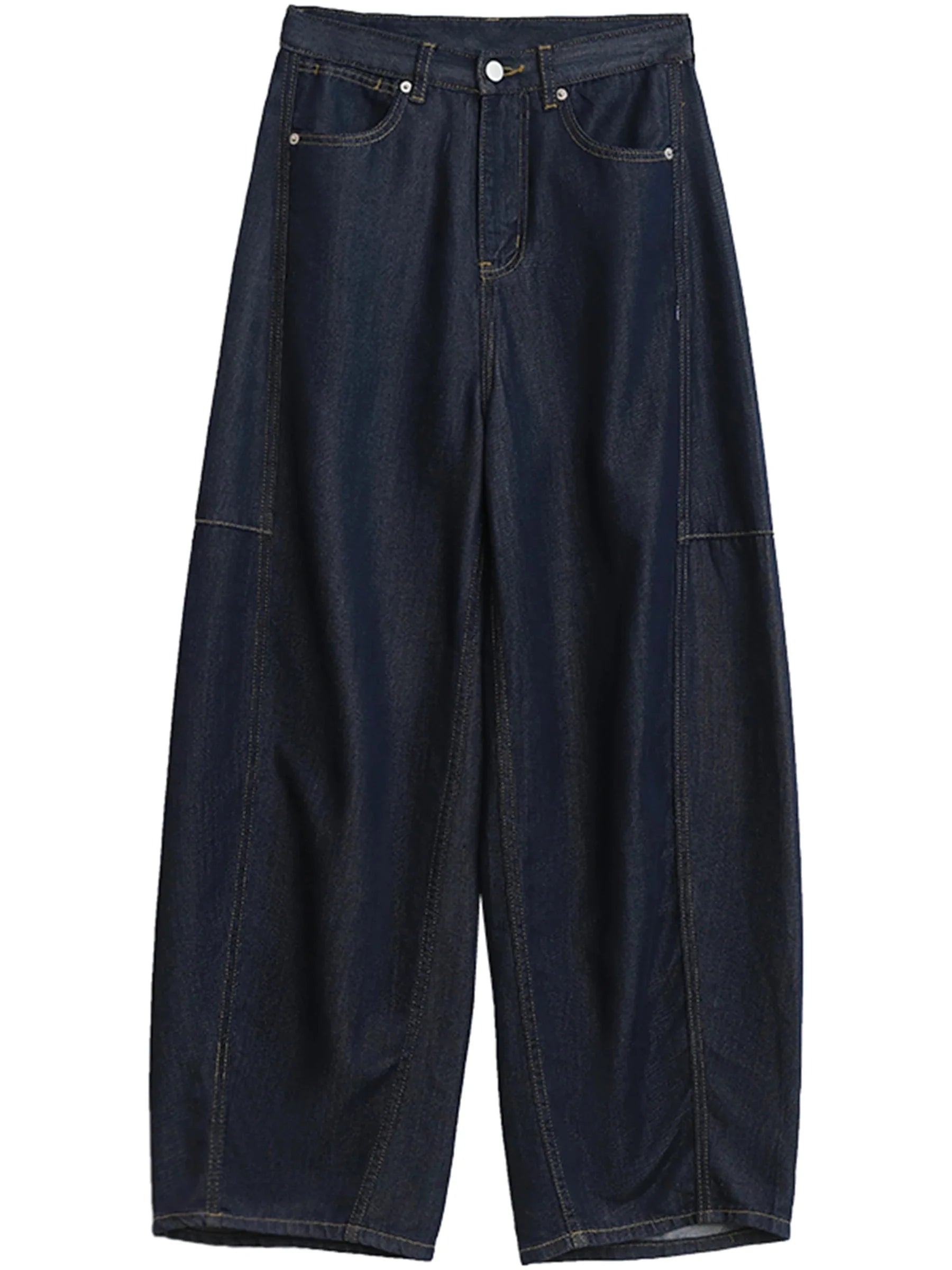 High Waist Split Hem Wide Leg Jeans Women’s Loose Denim