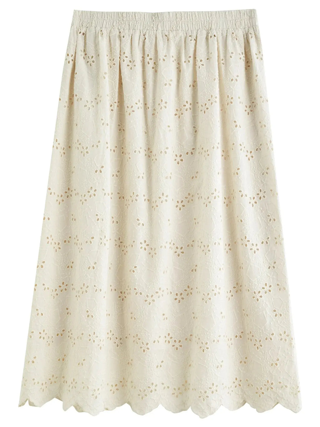 Textured Midi Skirt & Tank in Ivory