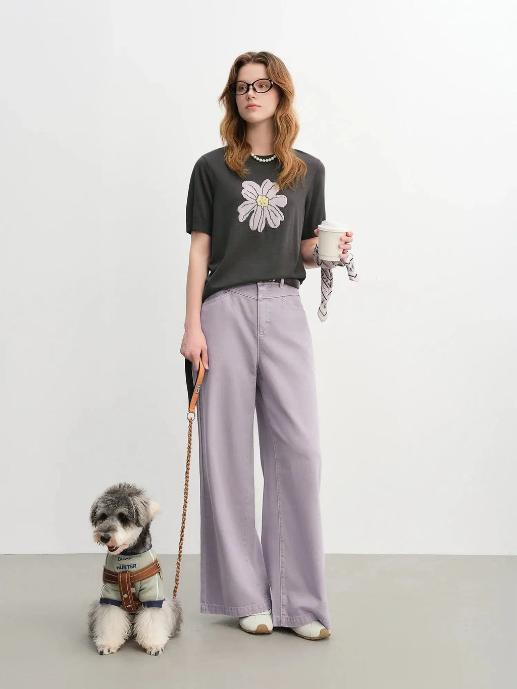 Multi-Color Wide-Leg Straight Jeans