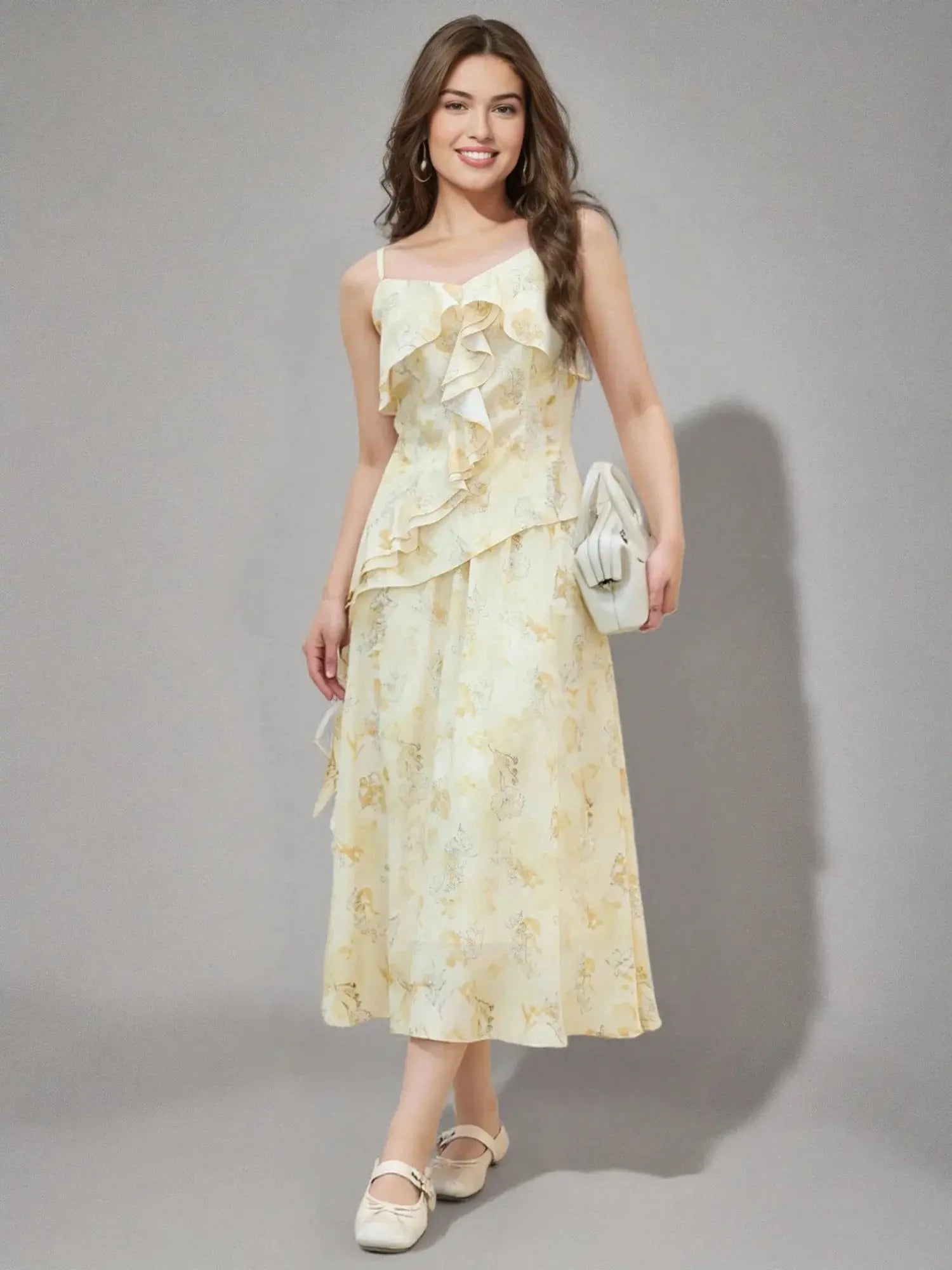 Plus Size Ruffled Top and Skirt Ensemble