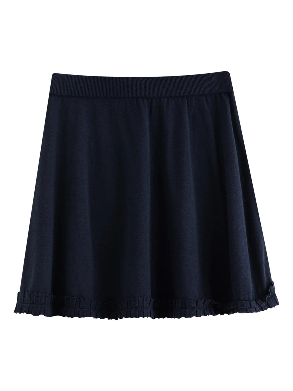 Stylish Trimmed Knit Set Off-Shoulder Top & Mini Skirt