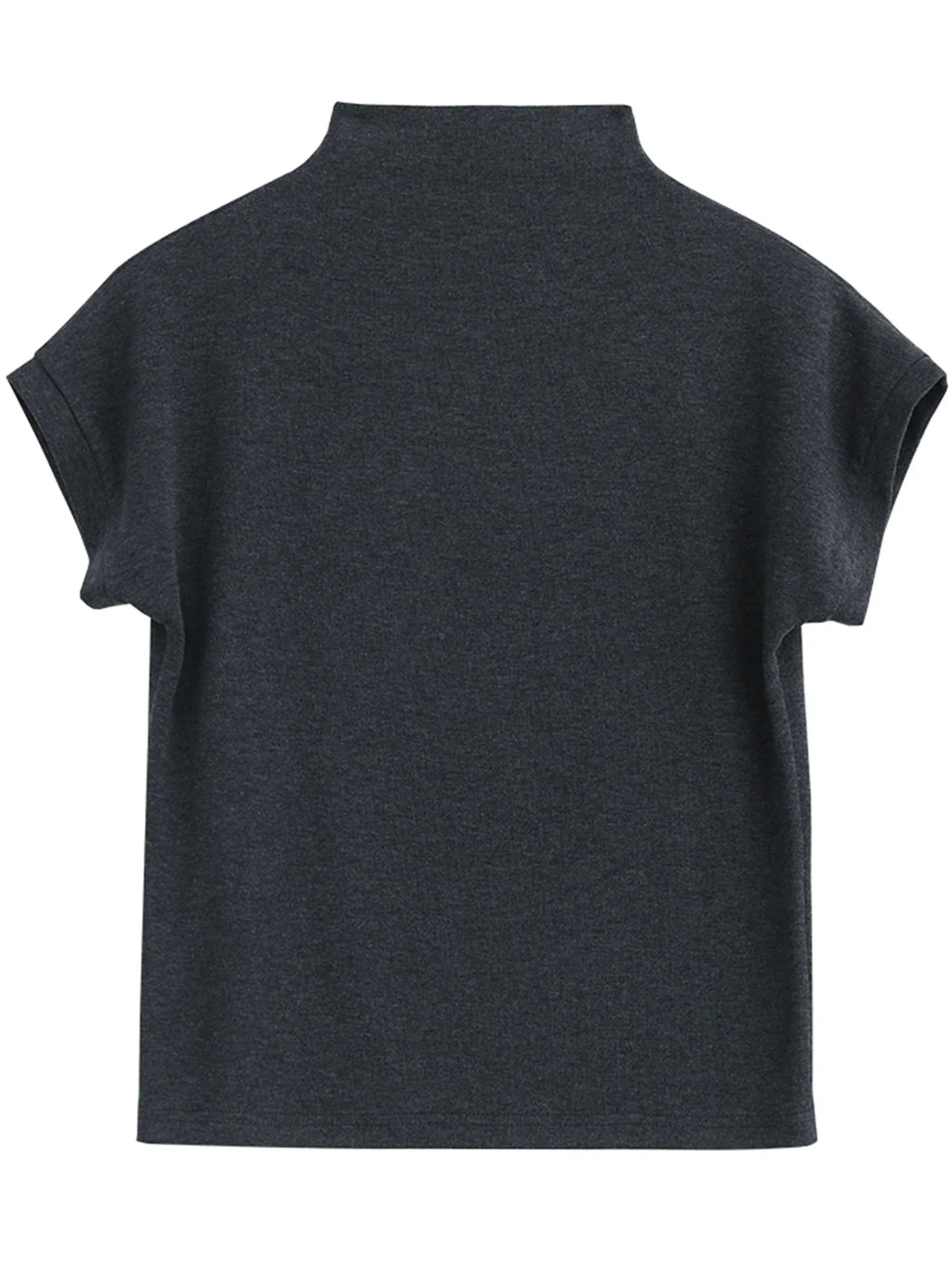 Slim Fit Half High Neck T-Shirt Elastic Basic Tee