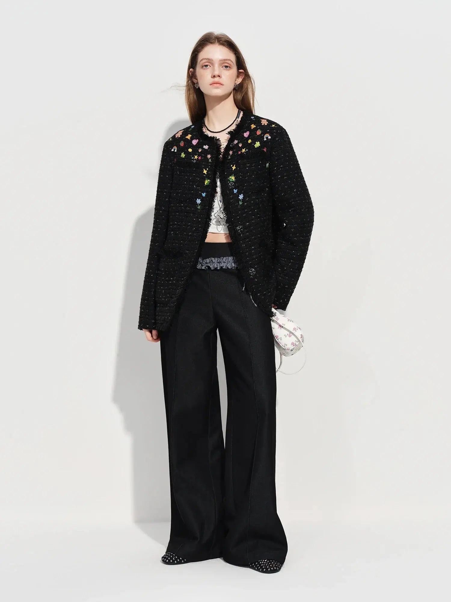 Ins-Style Hand-Painted Short Jacket