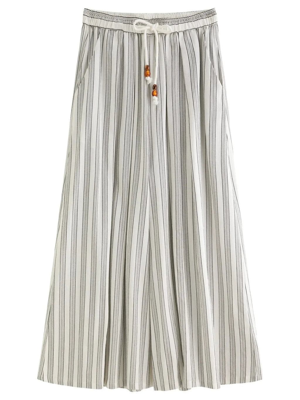 Minimalist Summer Drawstring Cotton-Linen Textured Trousers