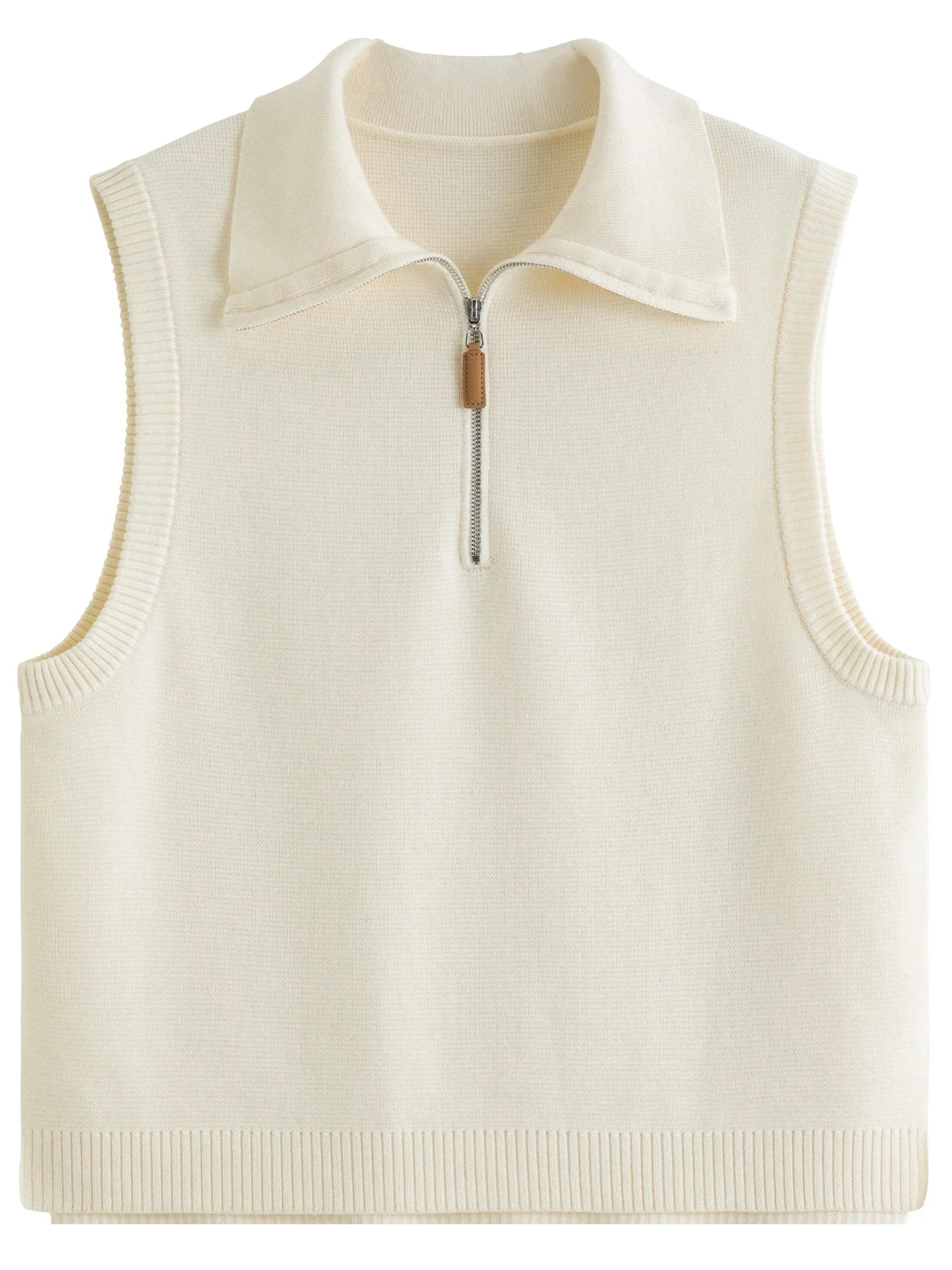 Lapel Knit Vest Chic Button-Up Spring Waistcoat