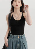 Slim Fit U-Neck Camisole Basic Summer Tank Top