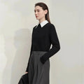 Solid Color Long Sleeve Knit Top