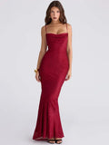 Elegant Sleeveless Fishtail Evening Dress