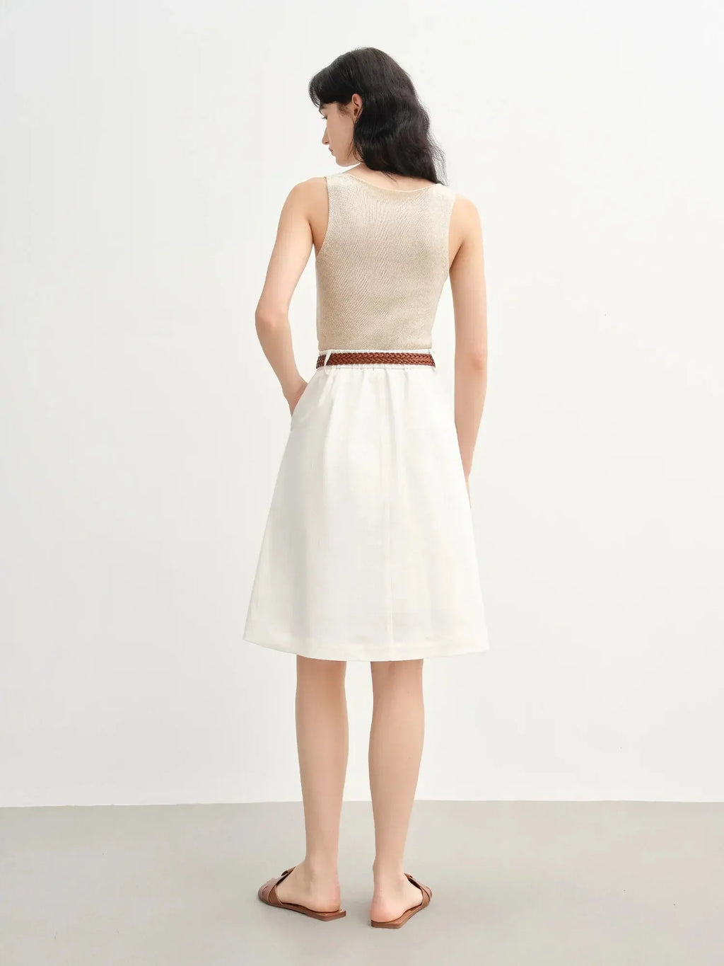 Chic French Style Pleated Mini Skirt