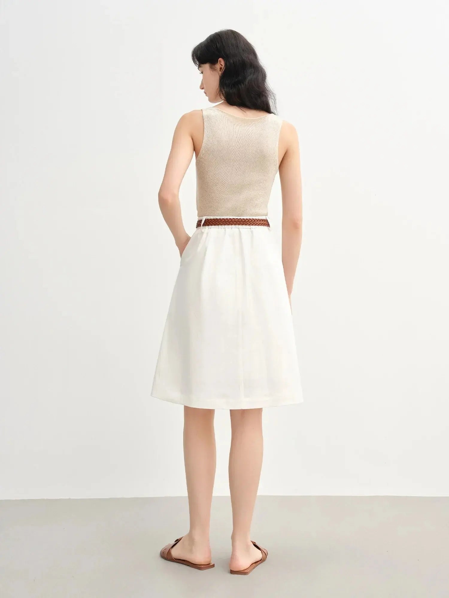 Chic French Style Pleated Mini Skirt