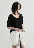 Loose Casual T-Shirt - Basic Short Sleeve Summer Tee