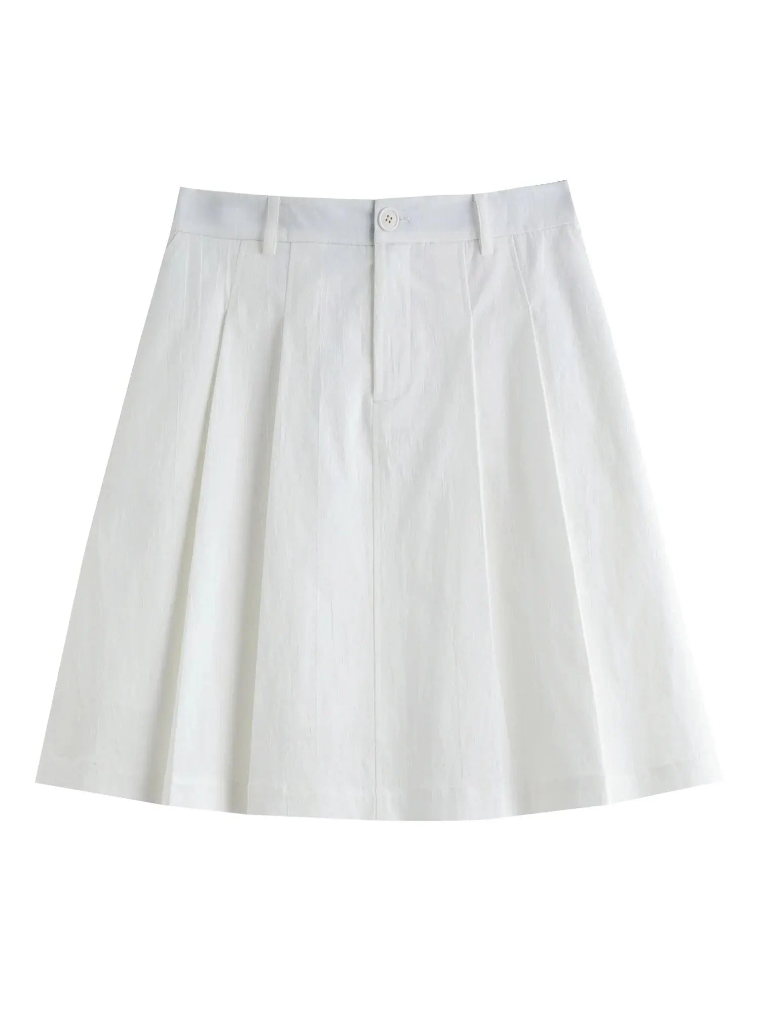 Chic French Style Pleated Mini Skirt