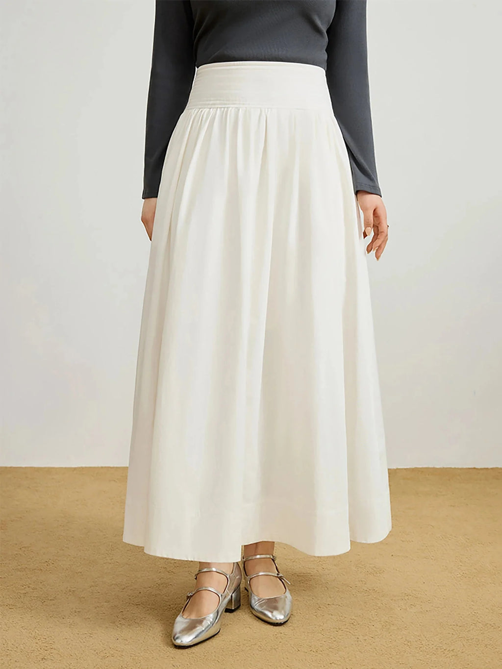 Plus Size High Waist Umbrella Skirt Elegant Chic Fit
