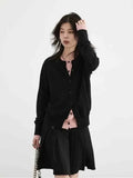 O-Neck Knit Cardigan Loose Single-Breasted Sweater