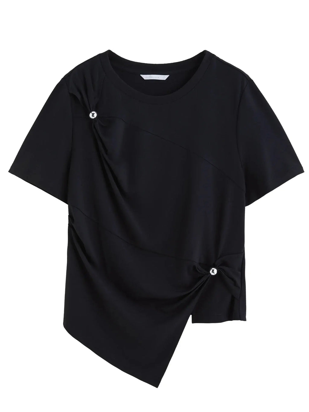 Chic Minimalist Short-Sleeve Top