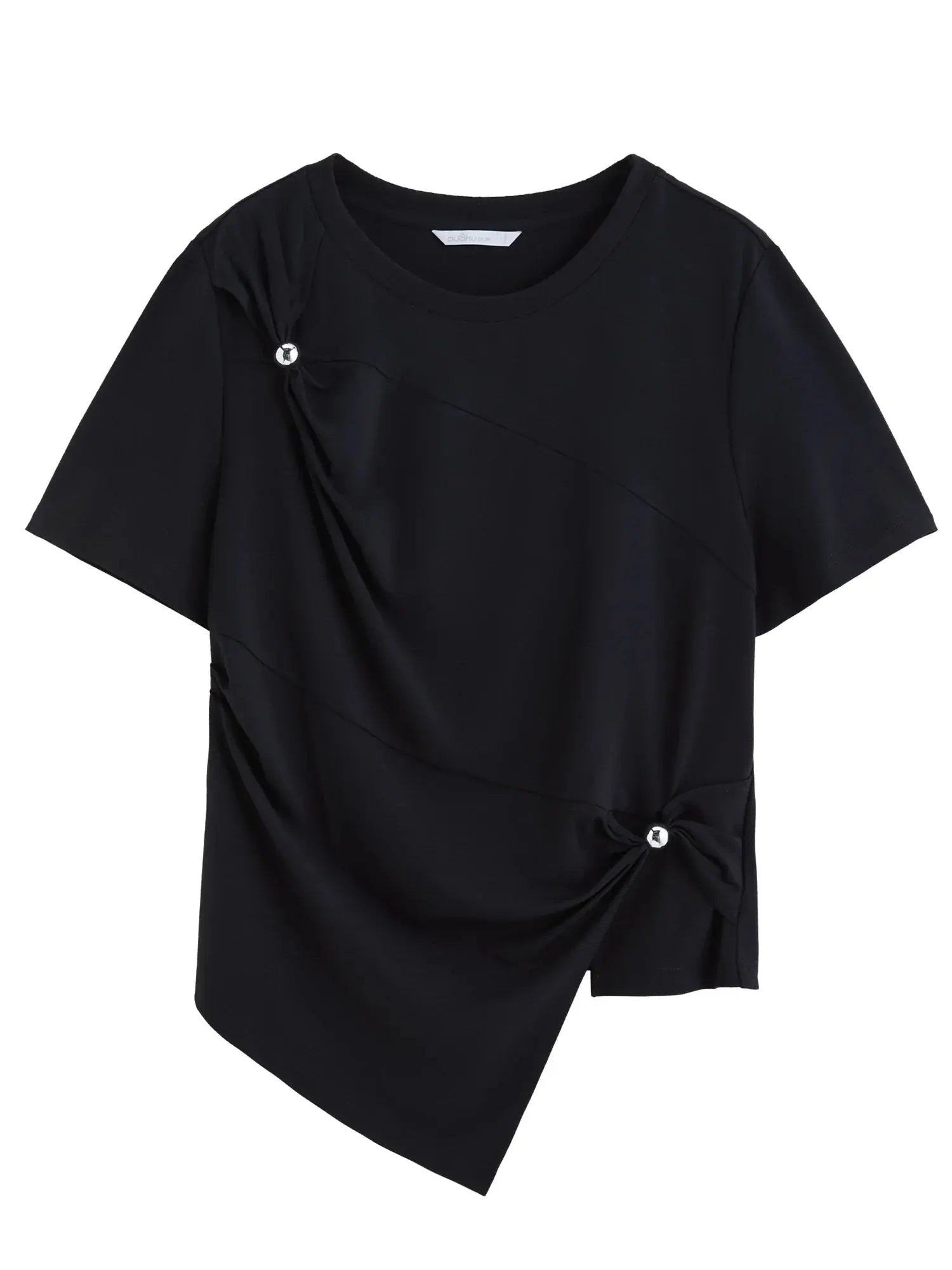 Chic Minimalist Short-Sleeve Top