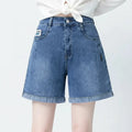 Summer Thin Denim Wide-Leg Shorts