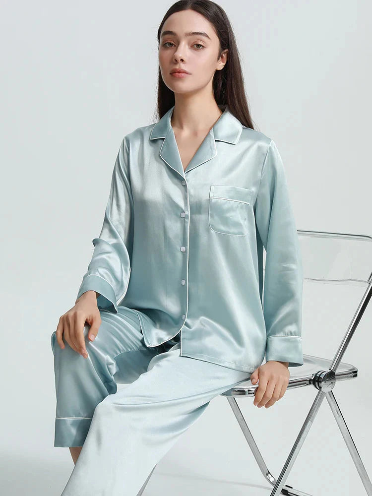 Mulberry Silk 2-Piece Pajama Set Long-Sleeved