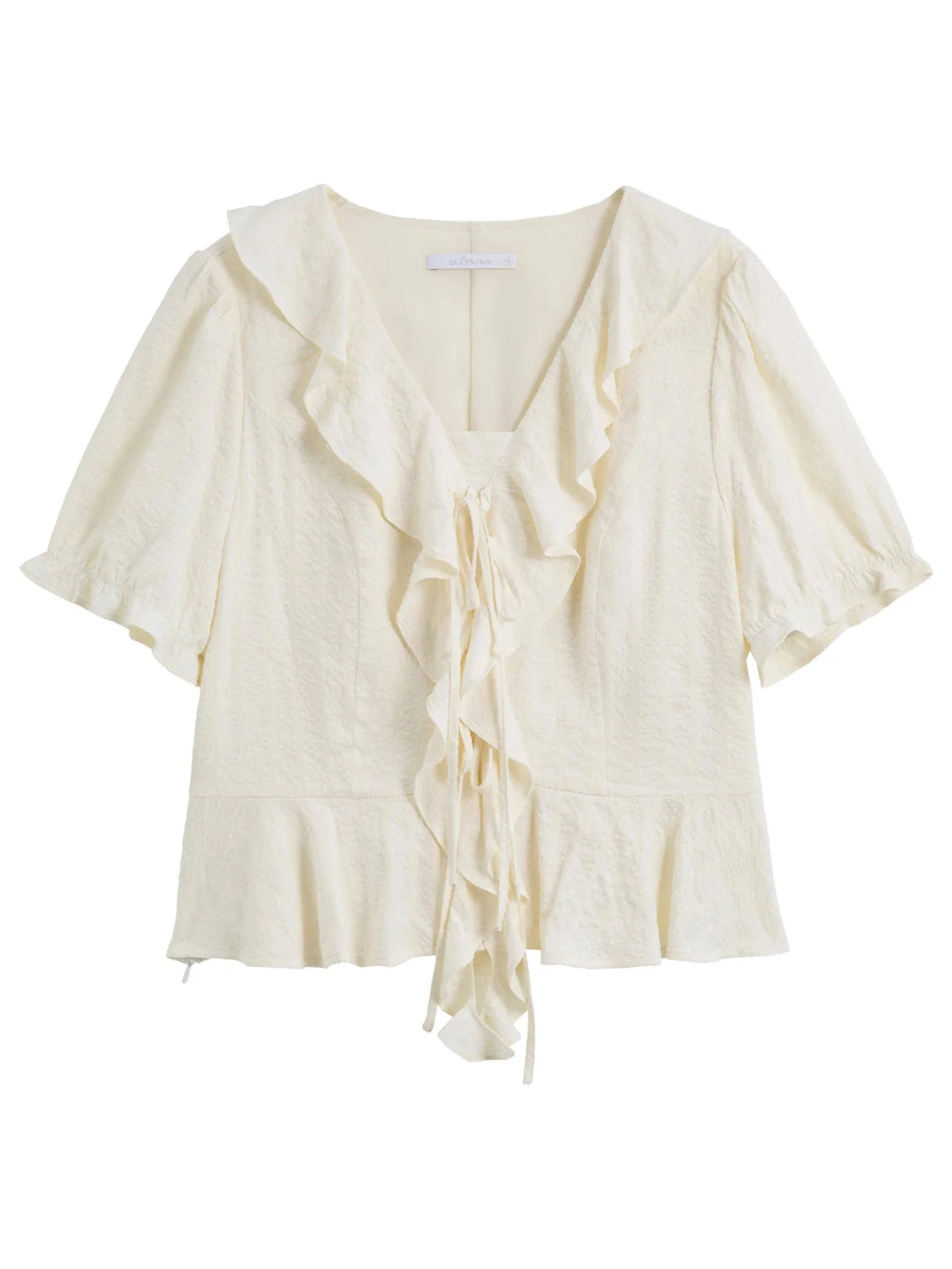 Women’s Plus Size Ruffled Blouse & Skirt Set
